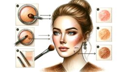 blush and bronzer application